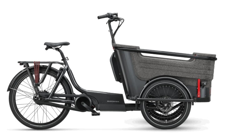 Batavus Fier 3 E-Lastenrad Dreirad smoking black – Bosch 500 Wh